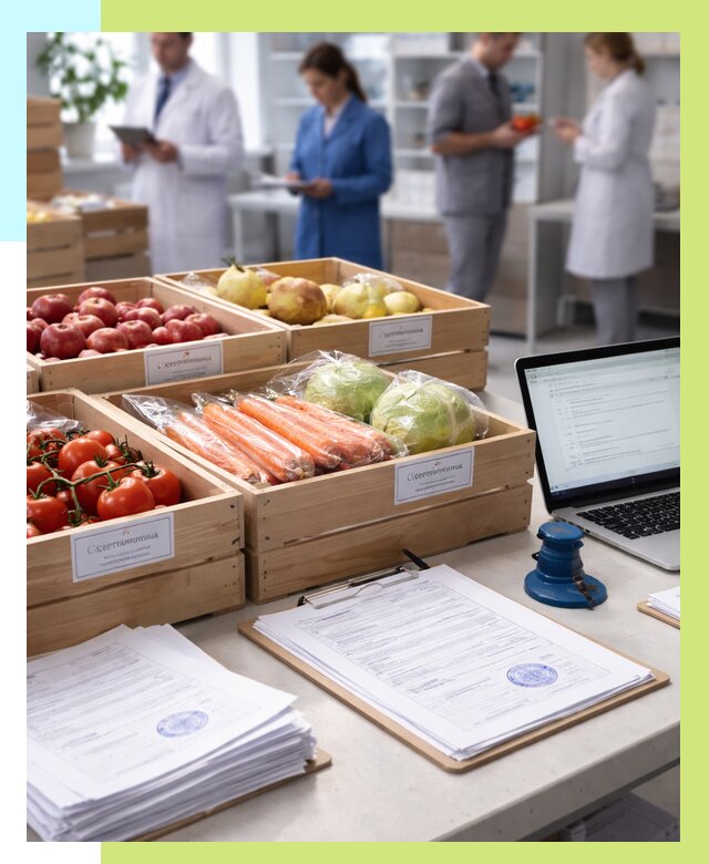 Сертификация овощей и фруктов в Химках от 8812 р. | Алешин-Хмк