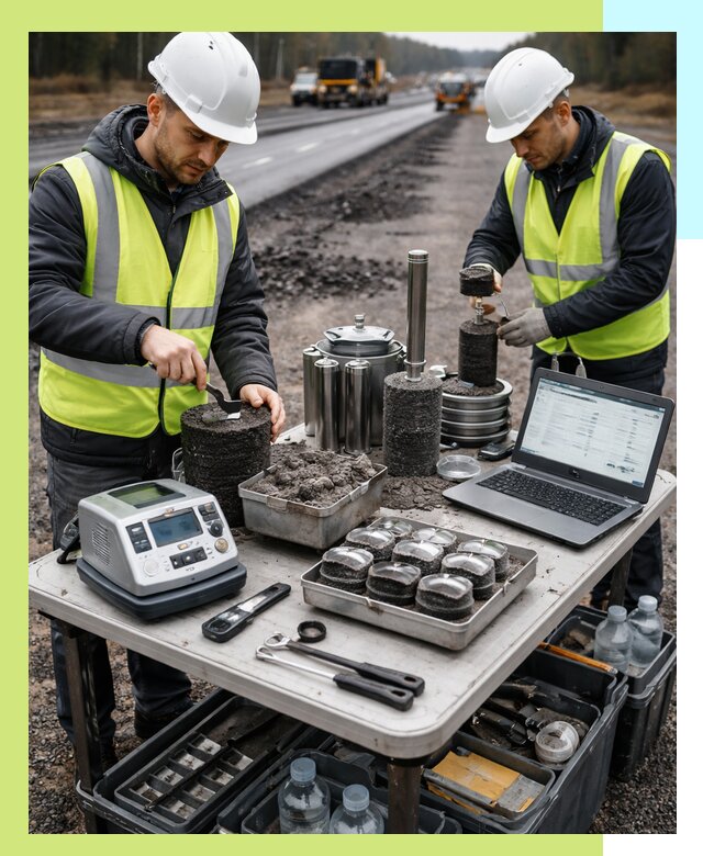 Сертификация асфальта: испытания и подтверждение в Химках