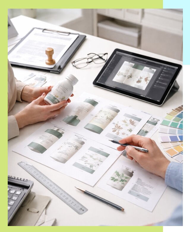 Профессиональная разработка дизайна и текста этикетки продукции в Химках