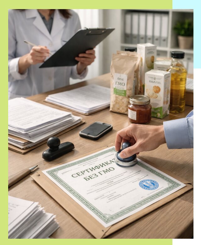 Получение сертификата Без ГМО для продукции в Химках